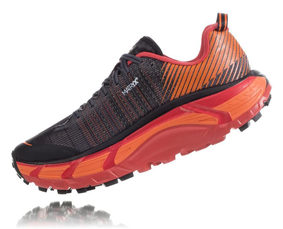 Hoka One One Trainers Mens Black/Red - EVO Mafate 2 - 07964MUNV